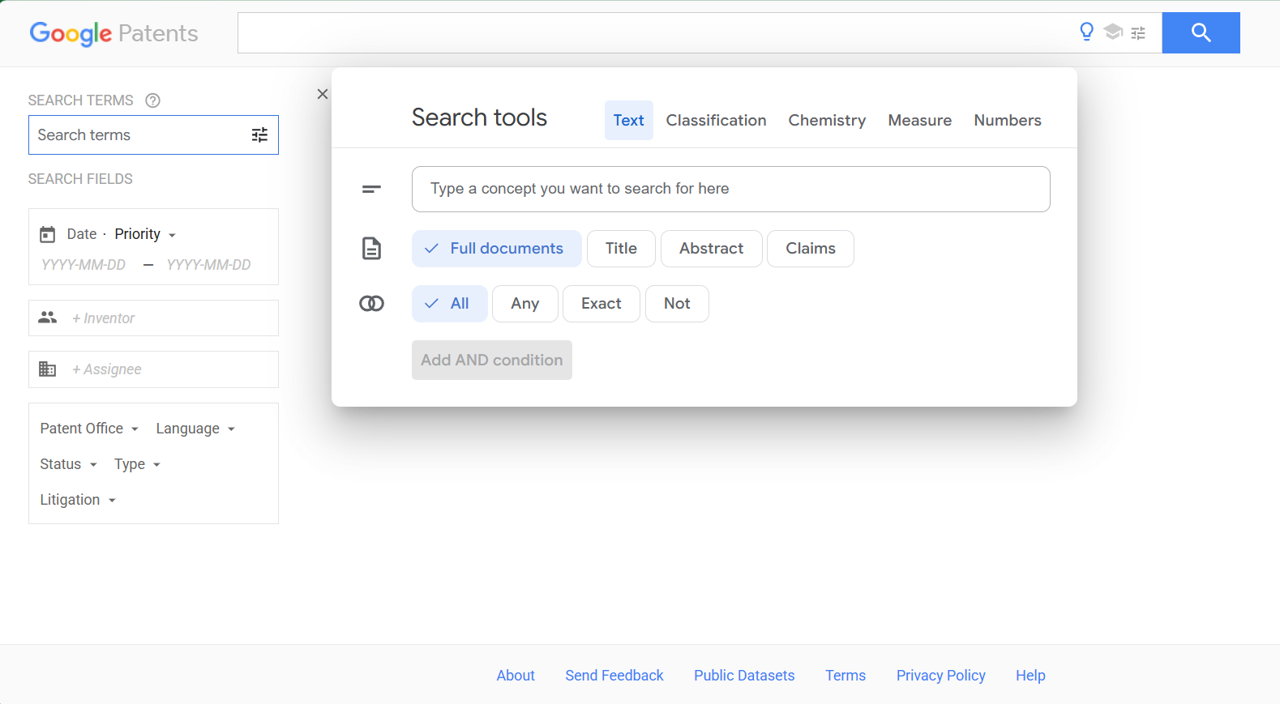 Google Patents Search