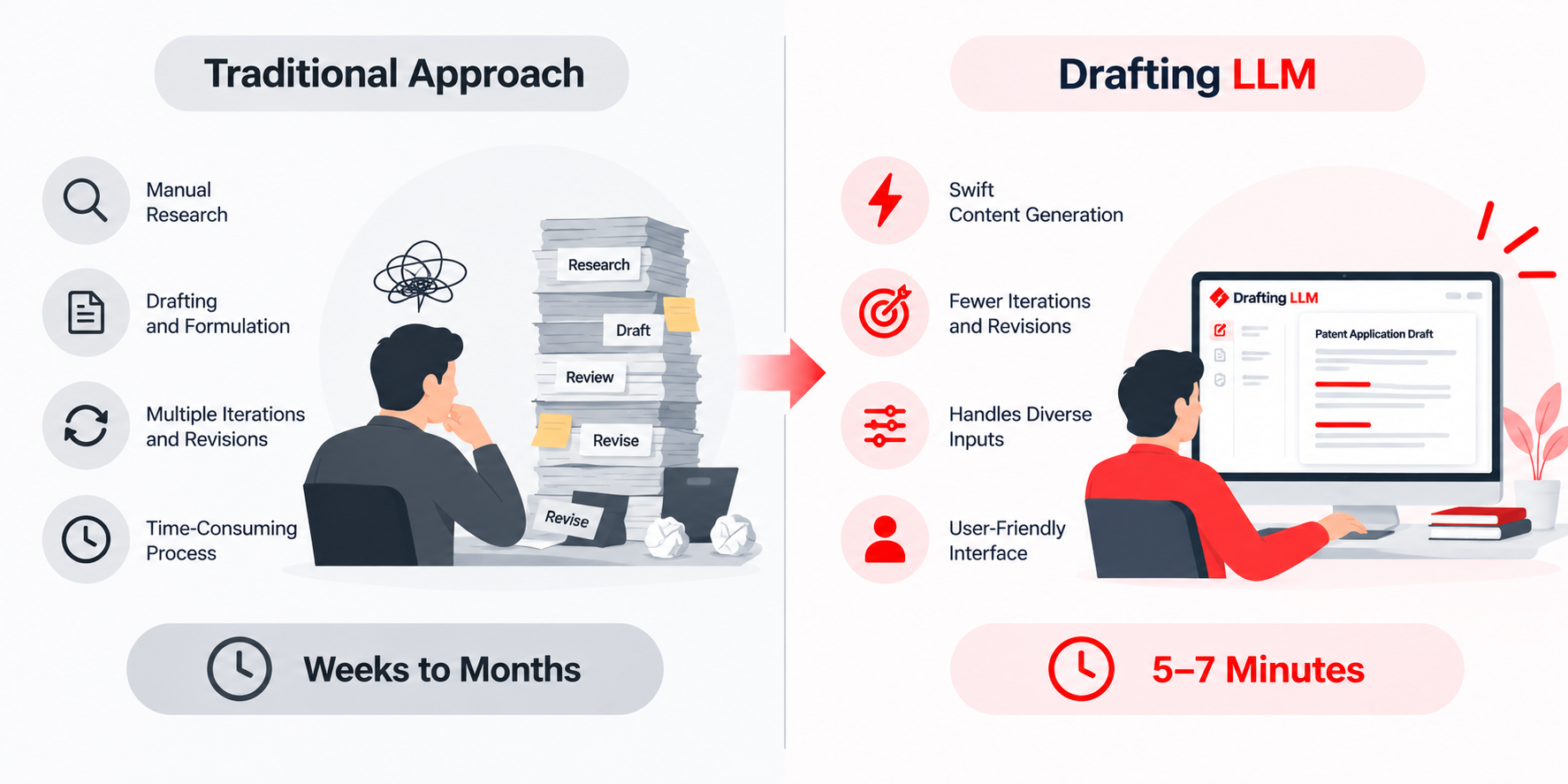 Drafting LLM vs. Traditional Approaches
