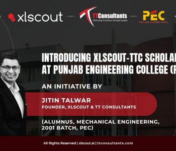 XLSCOUT’s Founder Jitin Talwar Introduces the XLSCOUT-TTC Scholarship for Underprivileged Students at PEC